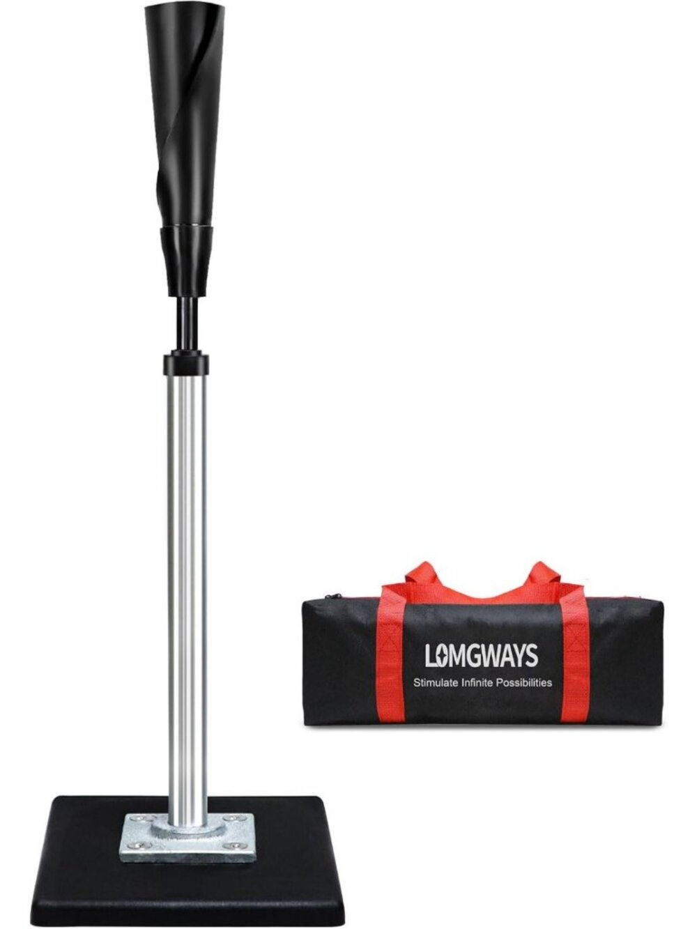 Adjustable Portable Batting Tee for Baseball & Softball Training, Practice Aid
